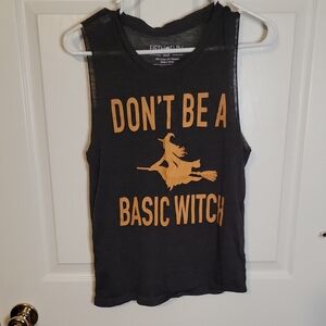 Fifth Sun S Black and Orange Witch Graphic Tank